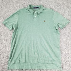 Polo Ralph Lauren Shirt Mens Extra Large Green Pima Cotton‎ Casual Preppy SS
